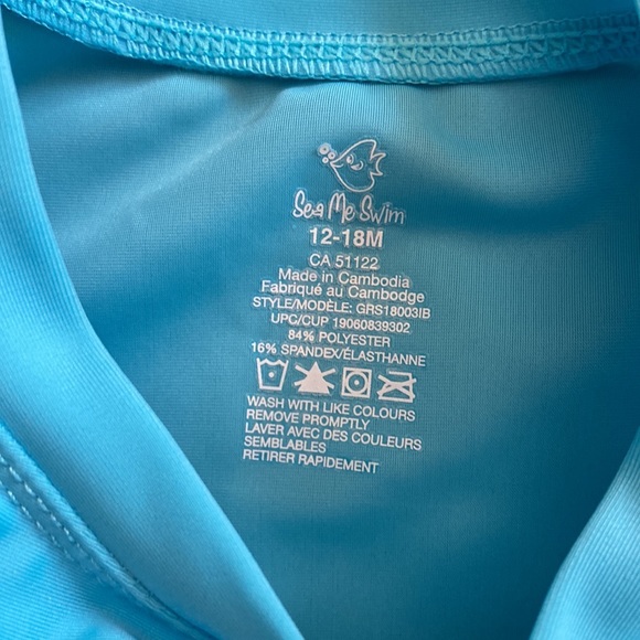 Sea Me Swim Octopus Rashguard 12-18 Months - Picture 2 of 4